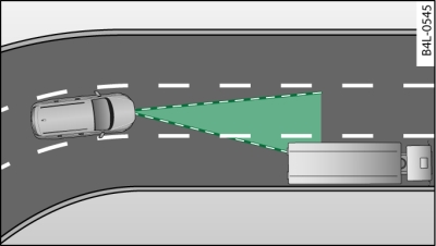 Wagen bij het uitrijden van een bocht